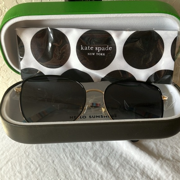 Kate Spade: Maryam Gold Tone Wire Frame sunglasses- Gray Gradient main image 7